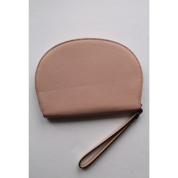 Kate Spade Jackson Half Moon Pebbled Leather Wristlet Warmvellum - Picture 4 of 7